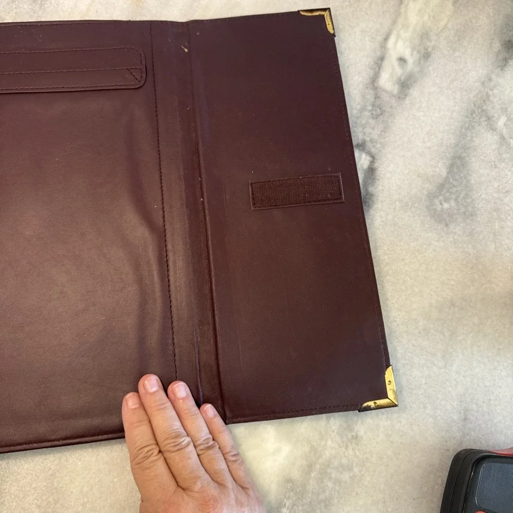 Vintage Faux Leather Buisness Portfolio Pad Holder‎ Calculator Never Used